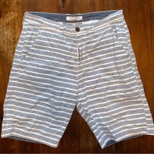 Flag & Anthem Men's Striped Cotton Shorts Size 32 Blue White Casual‎ Summer